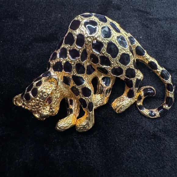 Jewelry - Vintage Parklane, leopard brooch necklace